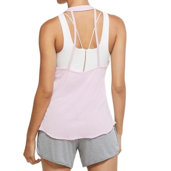 NWT Nike Yoga Core Ribbed Strappy Open Back Tank Top - Picture 1 of 7